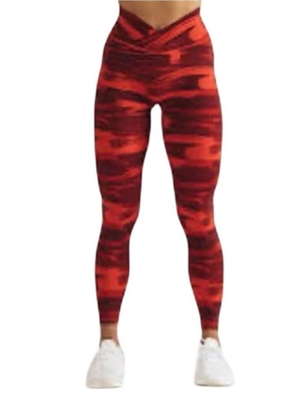 Alphalete Red Camouflage High-Waist Leggings